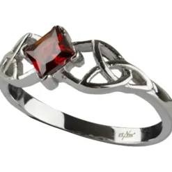 Echt etNox Celtic Crystal Zirconia Ring Red