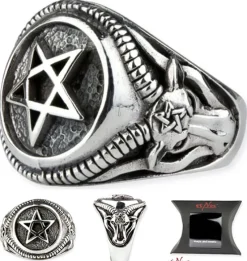 Echt etNox Celtic Pentagram Ring Sterling Silver
