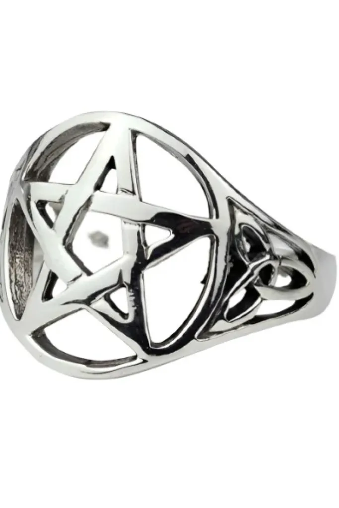 Echt etNox Celtic Pentagram Ring 925 Silver