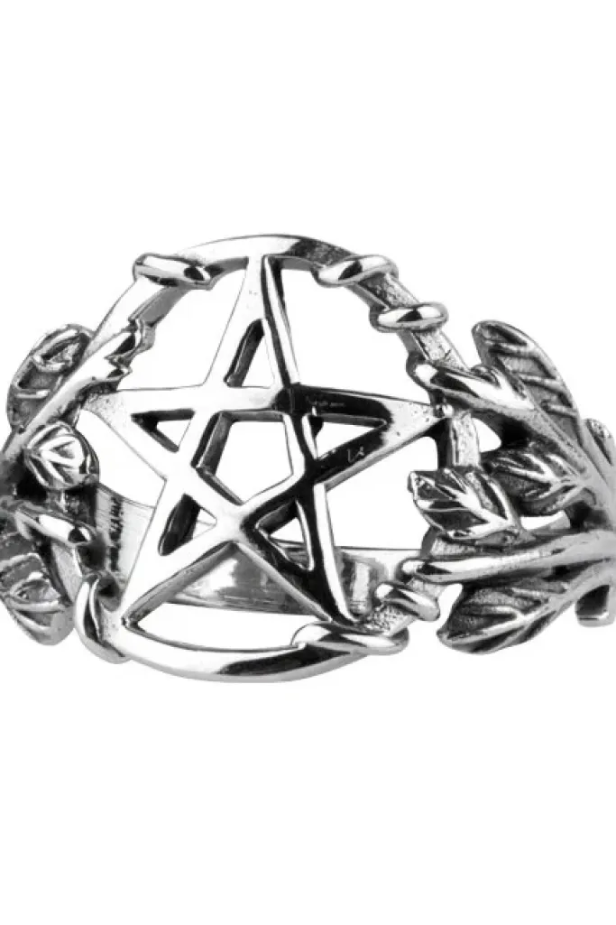 Echt etNox Gothic Pentagram Ring Sterling Silver