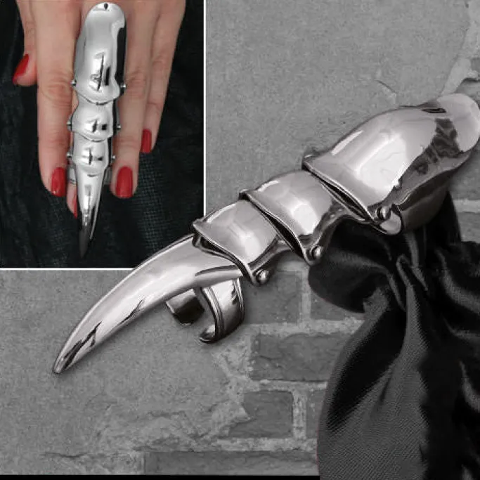 Echt etNox Long Finger Claw Armour Ring