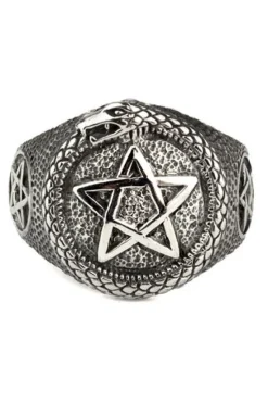 Echt etNox Pentacle and Snake Ring