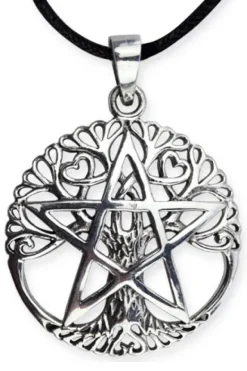 Echt etNox Pentagram Tree of Life Pendant Sterling Silver