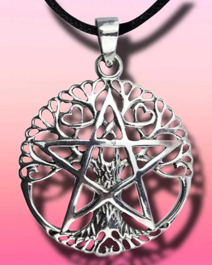 Echt etNox Pentagram Tree of Life Pendant Sterling Silver