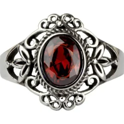 Echt etNox Red Victorian Goth Ring