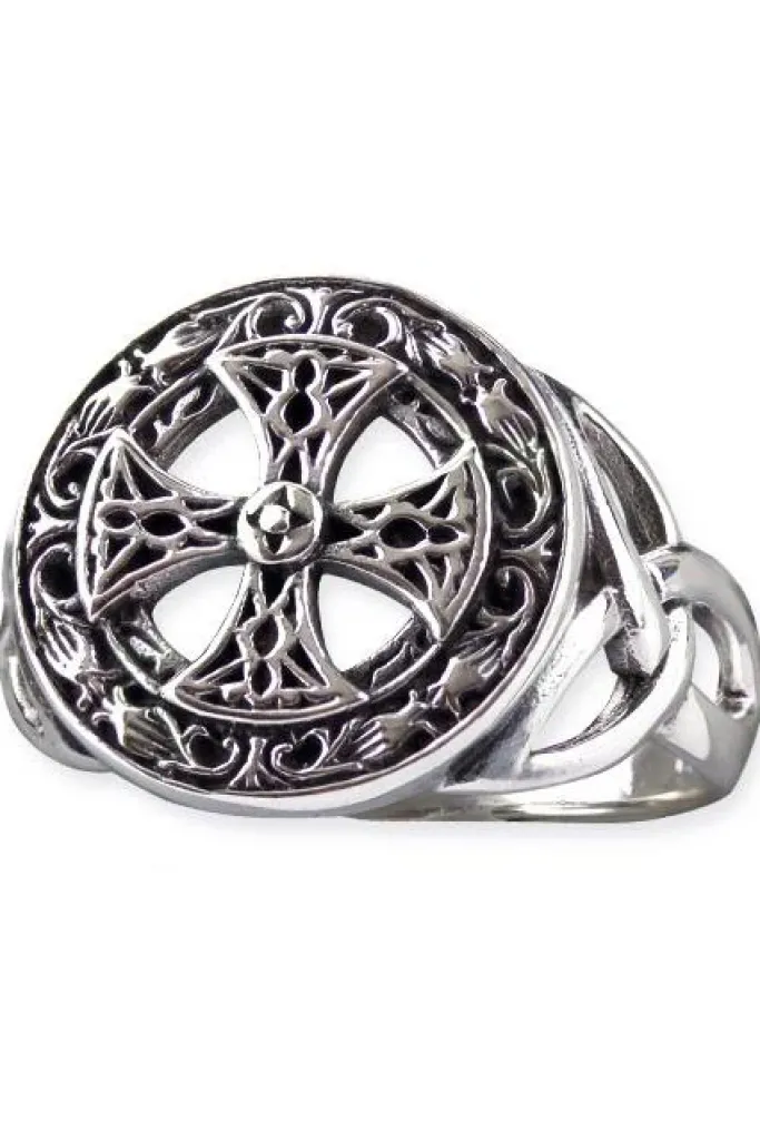 Echt etNox Silver Celtic Cross Ring Sterling Silver