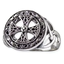 Echt etNox Silver Celtic Cross Ring Sterling Silver
