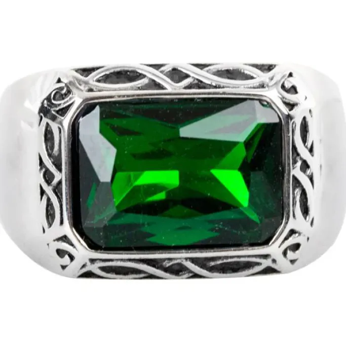 Echt etNox Sparkling Green Signet Ring