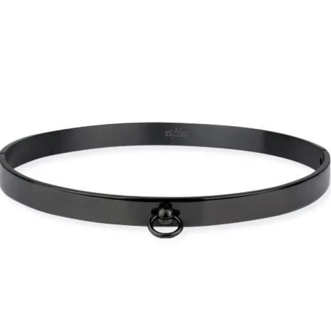 Echt etNox Story of O Black Steel Ring Fetish Choker