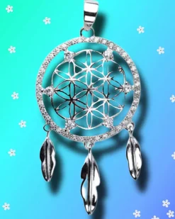 Echt LuxXL Dream Catcher Sterling Silver Pendant with Zirconia