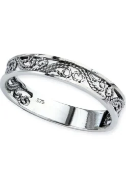 Echt LuxXL Elfish Lines Sterling Silver Ring