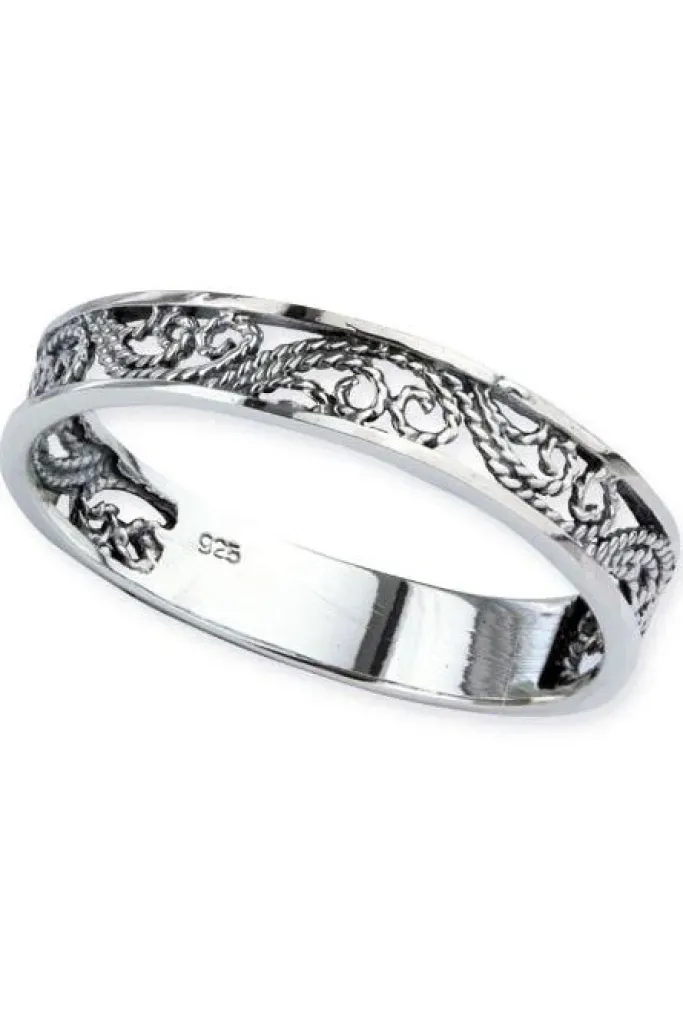 Echt LuxXL Elfish Lines Sterling Silver Ring