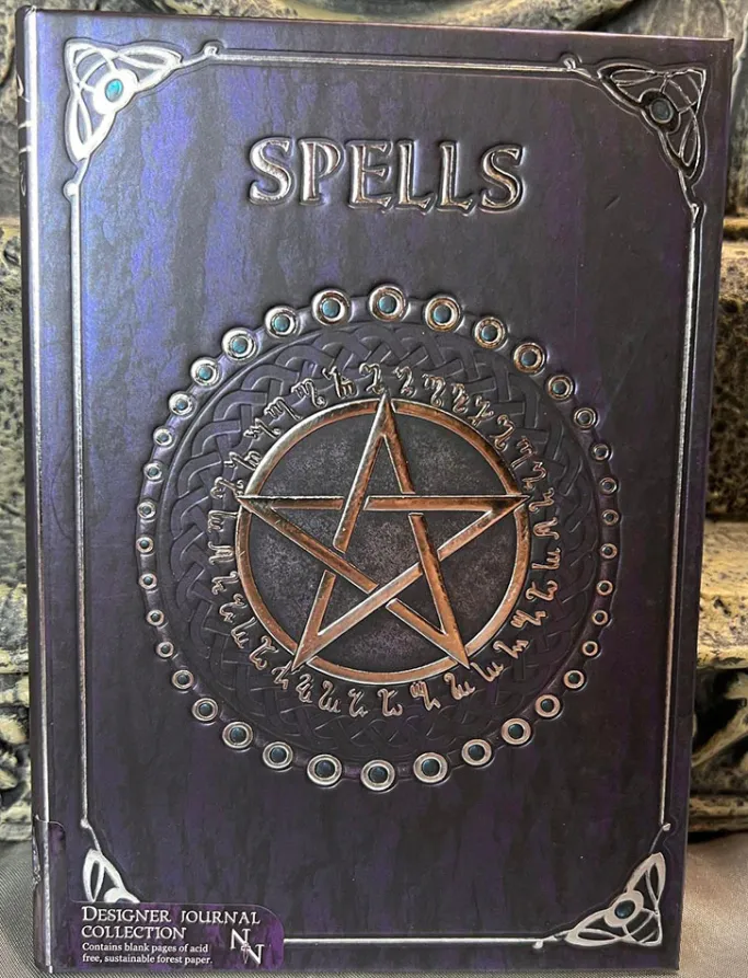 Nemesis Now Embossed Pentagram Spell Book Journal