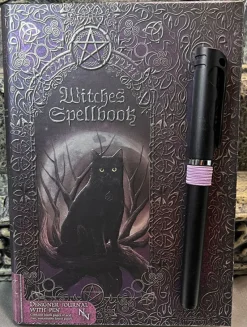 Nemesis Now Embossed Witches Spell Book Journal with Pen
