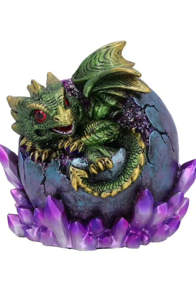 Nemesis Now Emerald Hatchling Glow Dragon Green