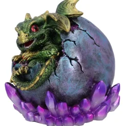 Nemesis Now Emerald Hatchling Glow Dragon Green