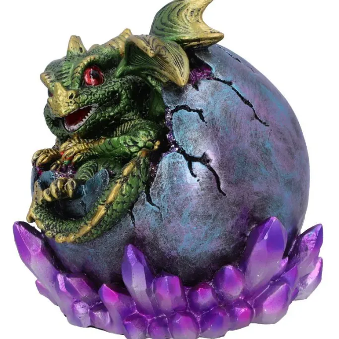 Nemesis Now Emerald Hatchling Glow Dragon Green