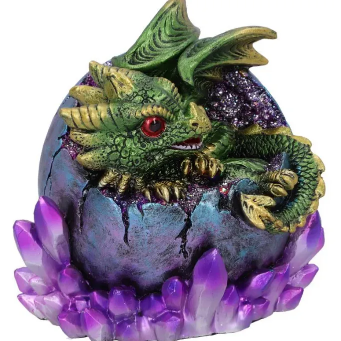 Nemesis Now Emerald Hatchling Glow Dragon Green