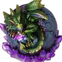 Nemesis Now Emerald Hatchling Glow Dragon Green