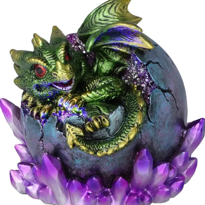 Nemesis Now Emerald Hatchling Glow Dragon Green