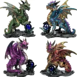 Puckator Enchanted Nightmare Blue Dragon Crystal Rock Soothsayer
