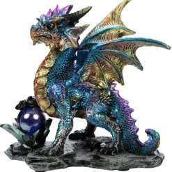 Puckator Enchanted Nightmare Blue Dragon Crystal Rock Soothsayer