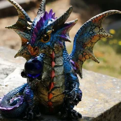 Puckator Enchanted Nightmare Dragon Blue Crystal Soothsayer