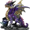 Puckator Enchanted Nightmare Purple Dragon Crystal Rock Soothsayer