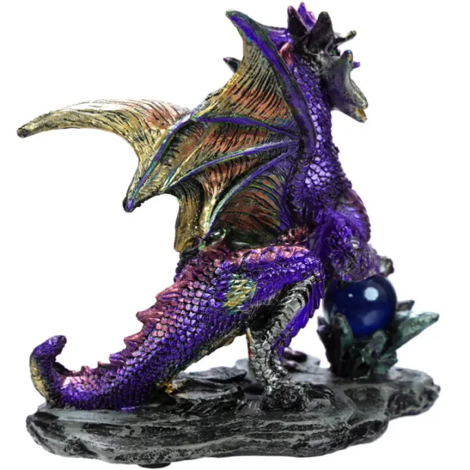 Puckator Enchanted Nightmare Purple Dragon Crystal Rock Soothsayer