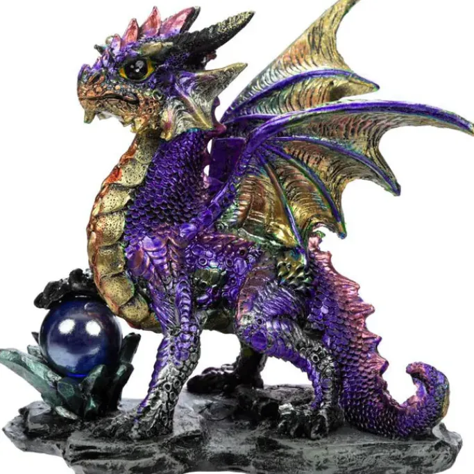 Puckator Enchanted Nightmare Purple Dragon Crystal Rock Soothsayer