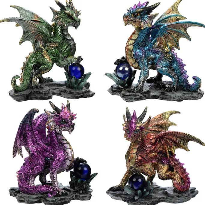 Puckator Enchanted Nightmare Purple Dragon Crystal Rock Soothsayer