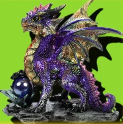 Puckator Enchanted Nightmare Purple Dragon Crystal Rock Soothsayer