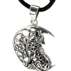 Echt EtNox Howling Wolf in Moon pendant