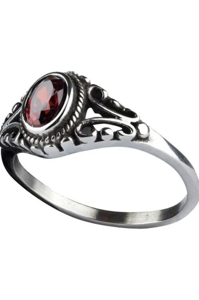 Echt etNox Ornament Red Zirconia Ring