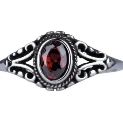 Echt etNox Ornament Red Zirconia Ring