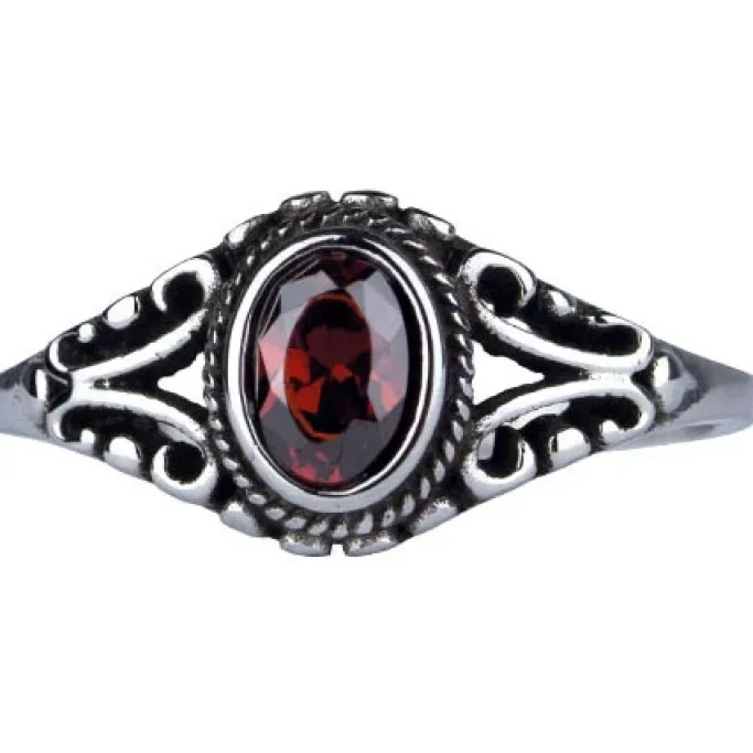 Echt etNox Ornament Red Zirconia Ring