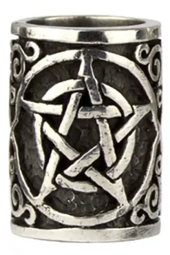 Echt etNox Pentagram Silver Beard/Hair Bead
