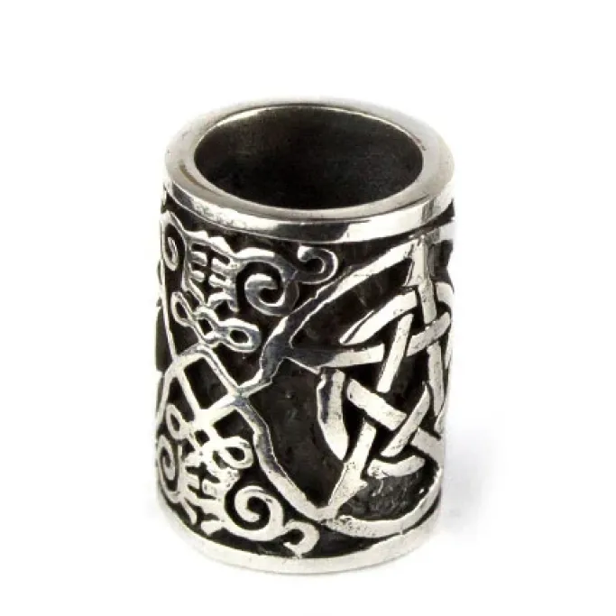Echt etNox Pentagram Silver Beard/Hair Bead