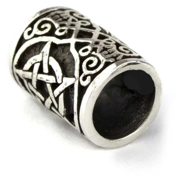 Echt etNox Pentagram Silver Beard/Hair Bead