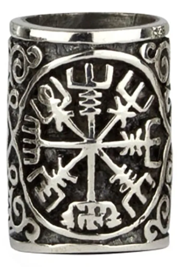 Echt etNox Vegvisir Silver Beard/Hair Bead