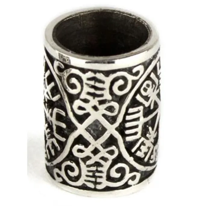 Echt etNox Vegvisir Silver Beard/Hair Bead