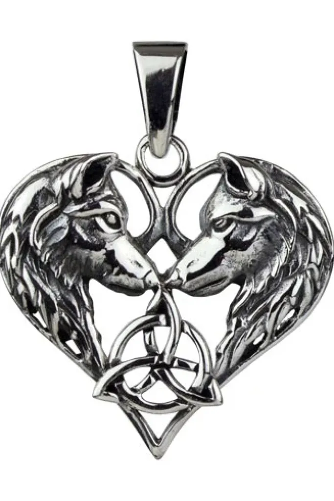 Echt etNox Wolf Heart Silver Pendant
