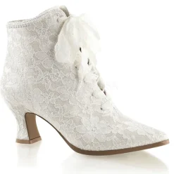 Fabulicious Victorian 30 Boots Ivory
