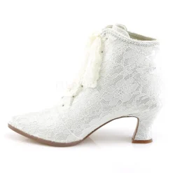 Fabulicious Victorian 30 Boots Ivory