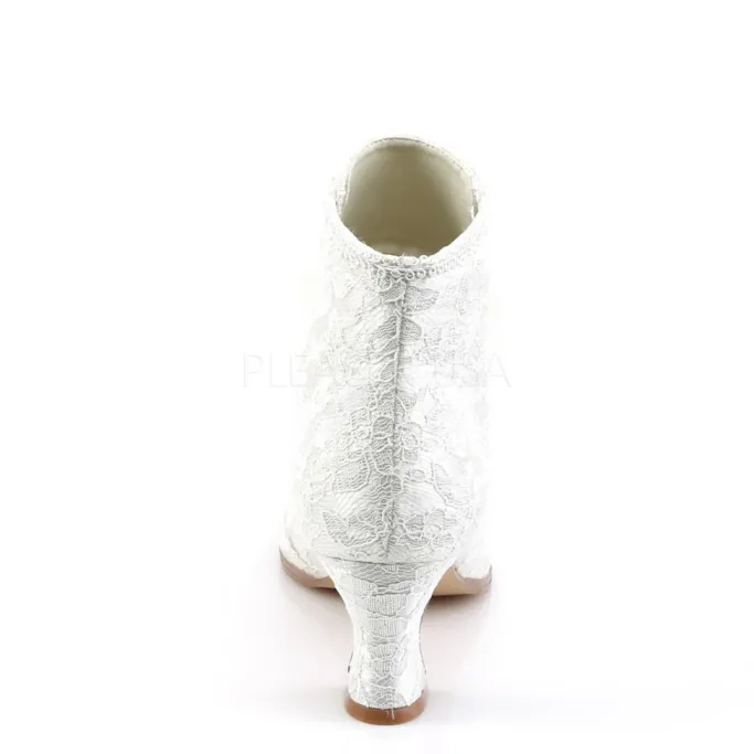 Fabulicious Victorian 30 Boots Ivory