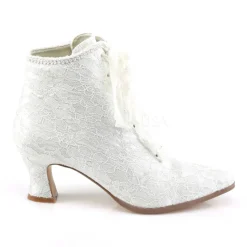 Fabulicious Victorian 30 Boots Ivory