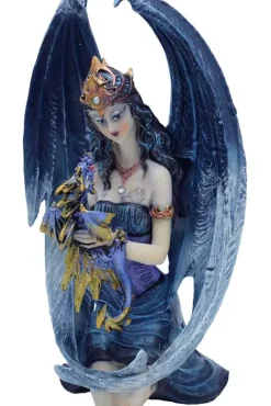 Alternative Gifts Fairy and Dragon Figurine Blue