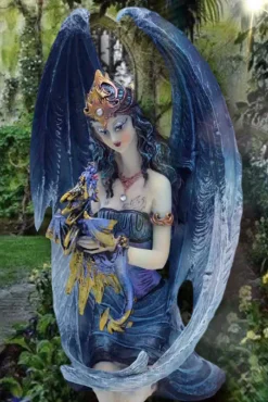 Alternative Gifts Fairy and Dragon Figurine Blue