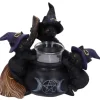 Nemesis Now Familiar Cauldron Witches Cat Candle Holder