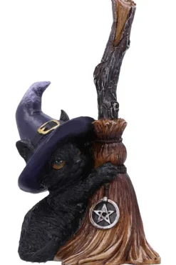 Nemesis Now Familiars Broom Witches Cat